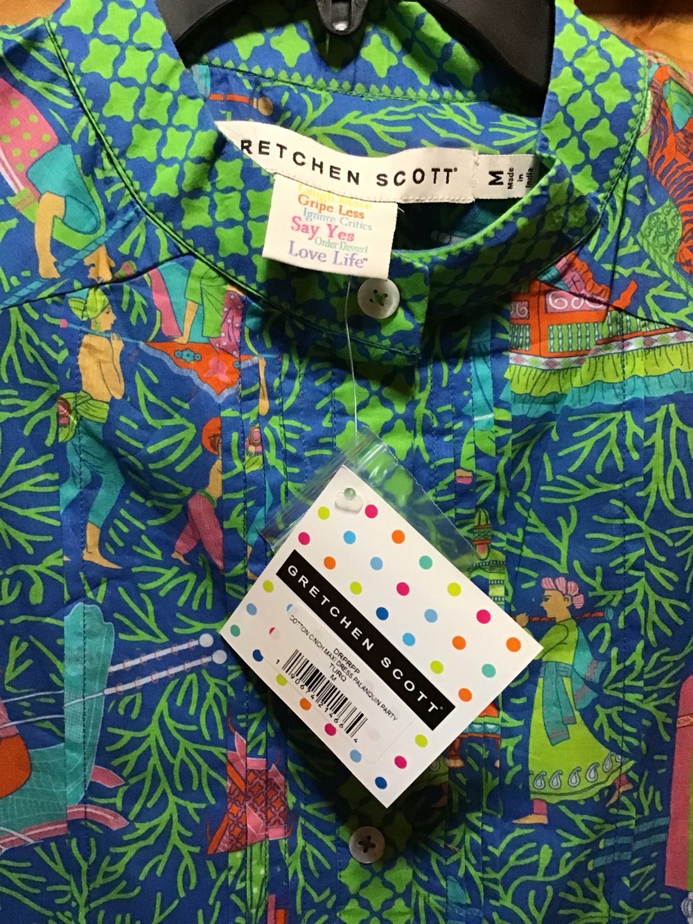Gretchen Scott Designs Blue Multicolor Printed Maxi Dress - Picture 3 of 7